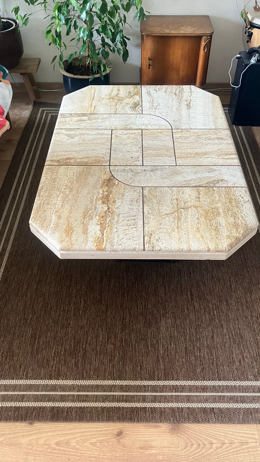 Salontafel met natuurstenen blad, Ophalen, Overige materialen, 100 tot 150 cm, 50 tot 100 cm