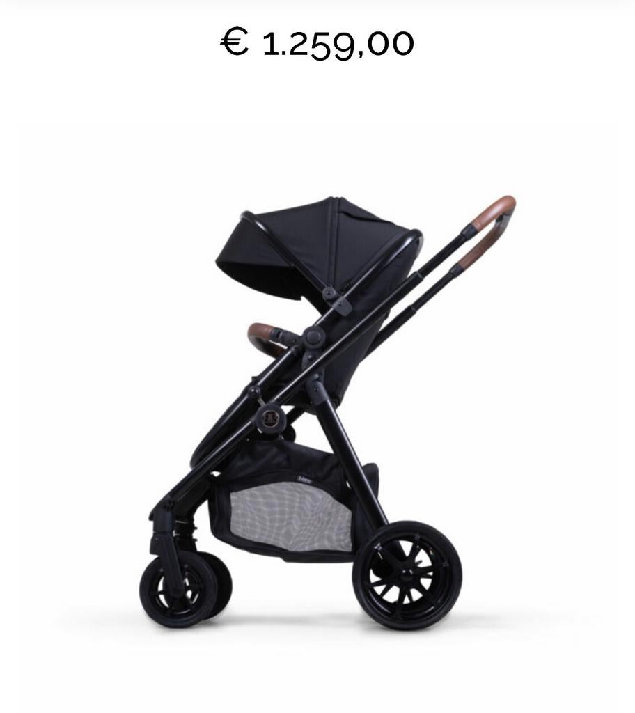 Bee Pram Deluxe 3-in-1 Kinderwagen - Zwart, Gebruikt, Combiwagen, Met reiswieg, Ophalen