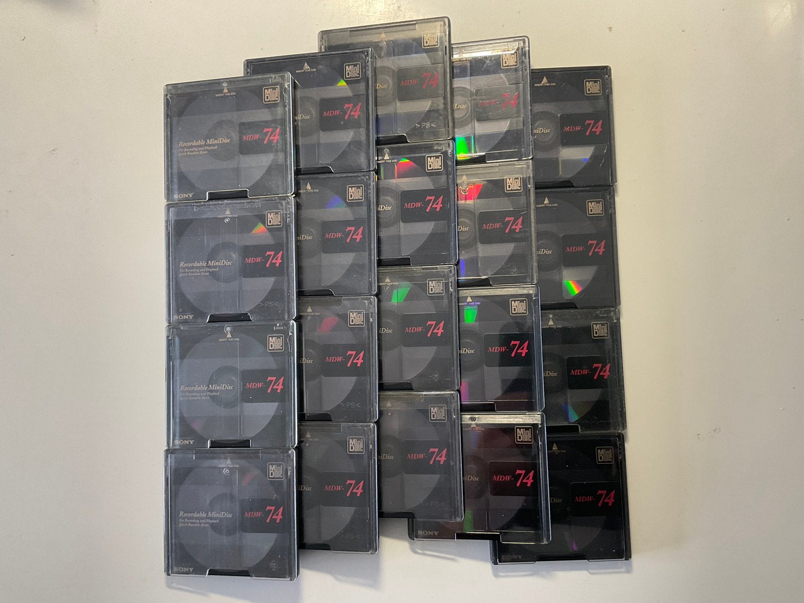 Minidisc’s.  SONY  MDW 74   20x als nieuw.  74 minuten, Ophalen of Verzenden, Discman