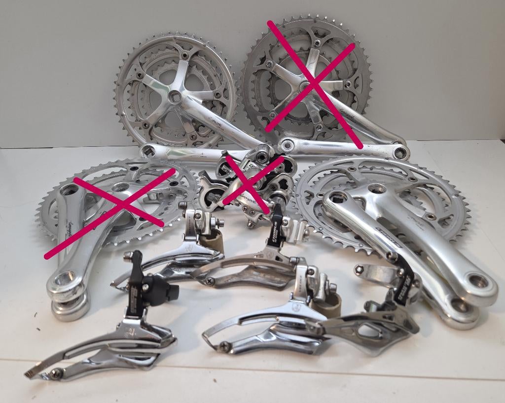 Campagnolo Racing T. • Chorus • Veloce – Triple Components, Gebruikt, Ophalen of Verzenden, Aluminium, Racefiets