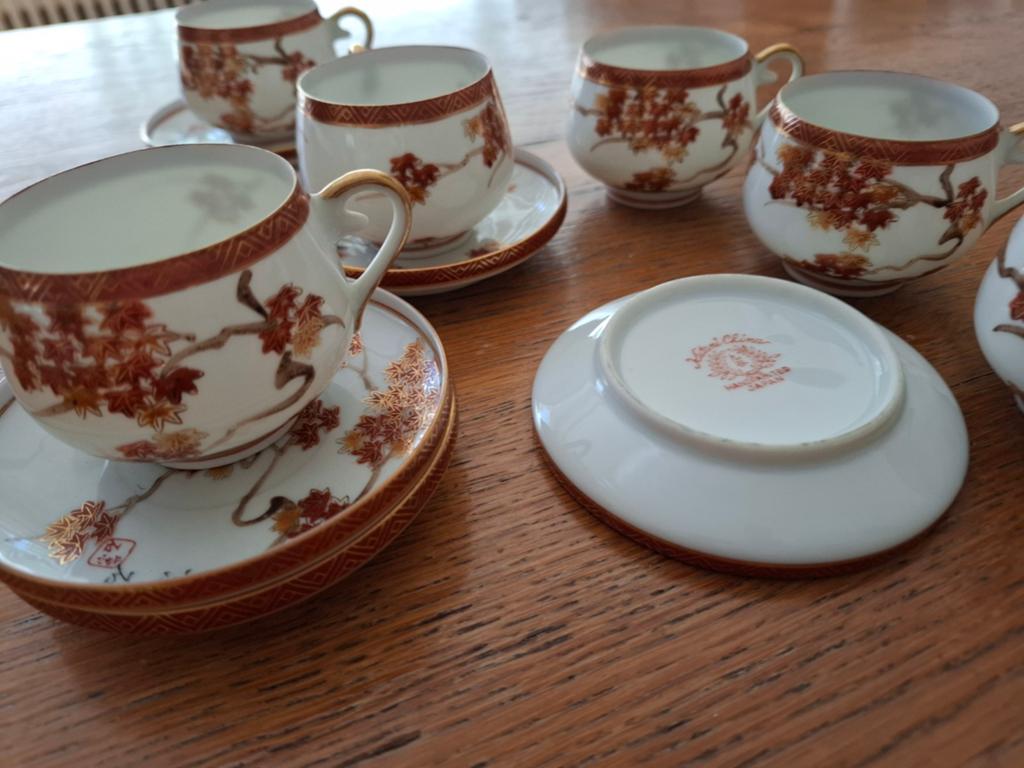 6 kutani China kop en schoteltjes uit Japan, Ophalen