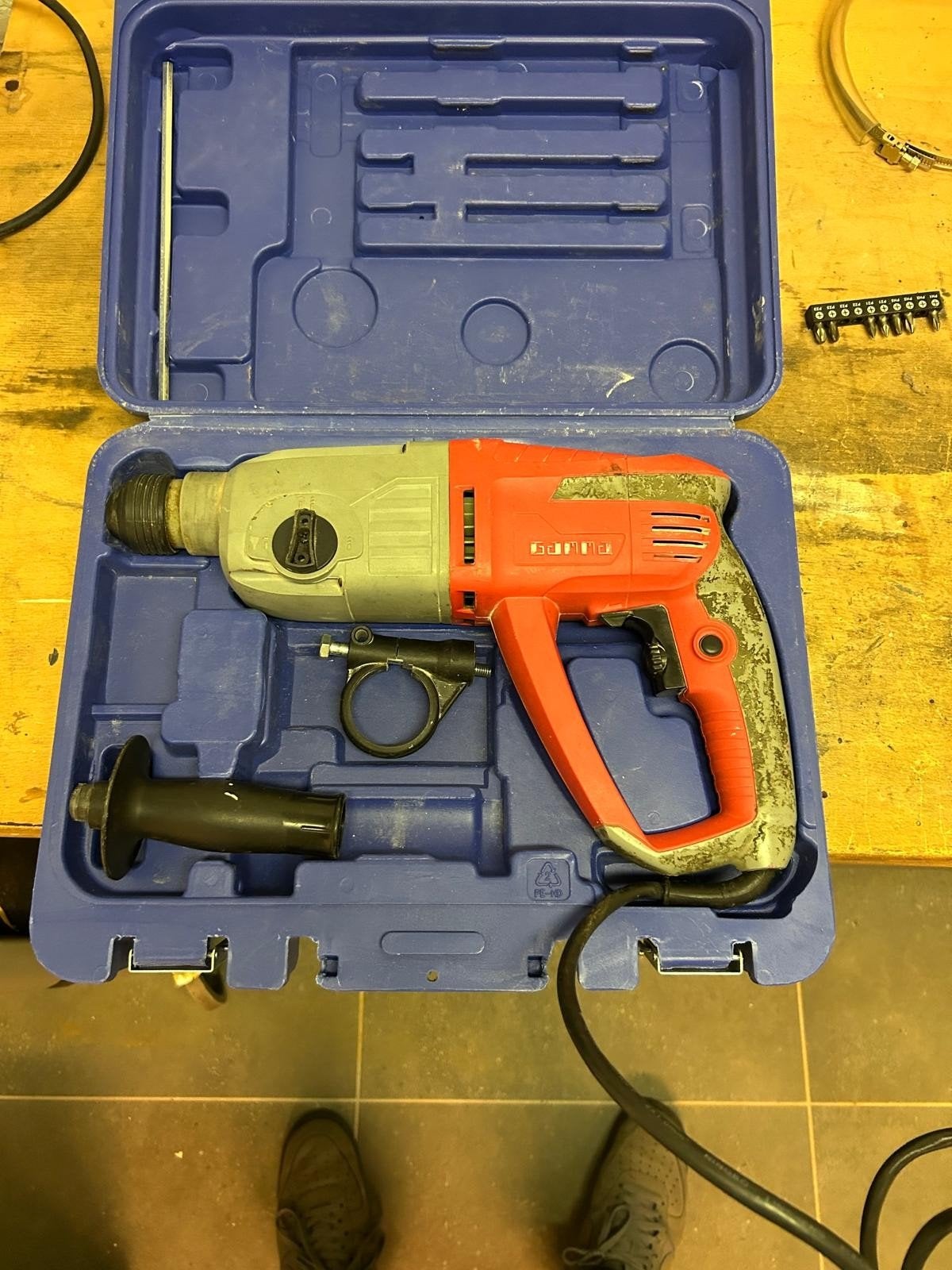 Gamma Pneumatische Boorhamer in Koffer, Boor- en/of Breekhamer, Ophalen of Verzenden, Klopboormechanisme, Gebruikt