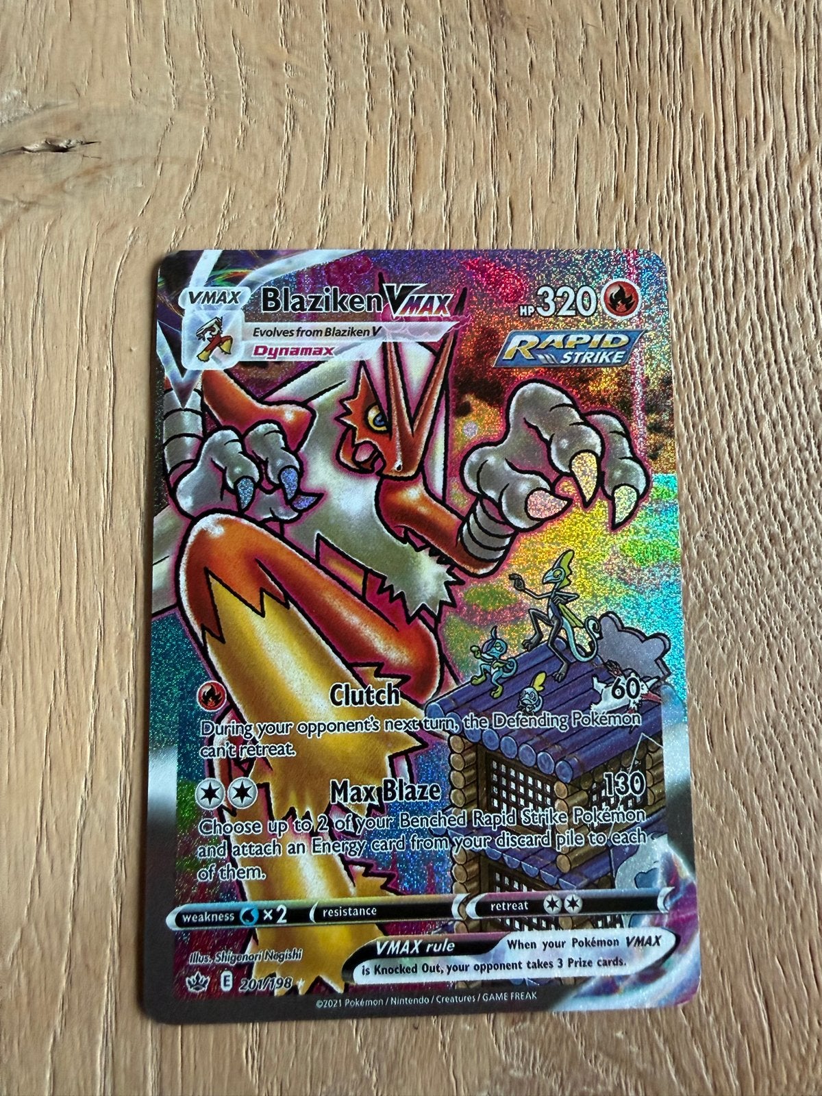 Blaziken VMAX Pokémon Kaart - Rapid Strike (2021), Hobby en Vrije tijd, Verzamelkaartspellen | Pokémon, Ophalen of Verzenden, Zo goed als nieuw