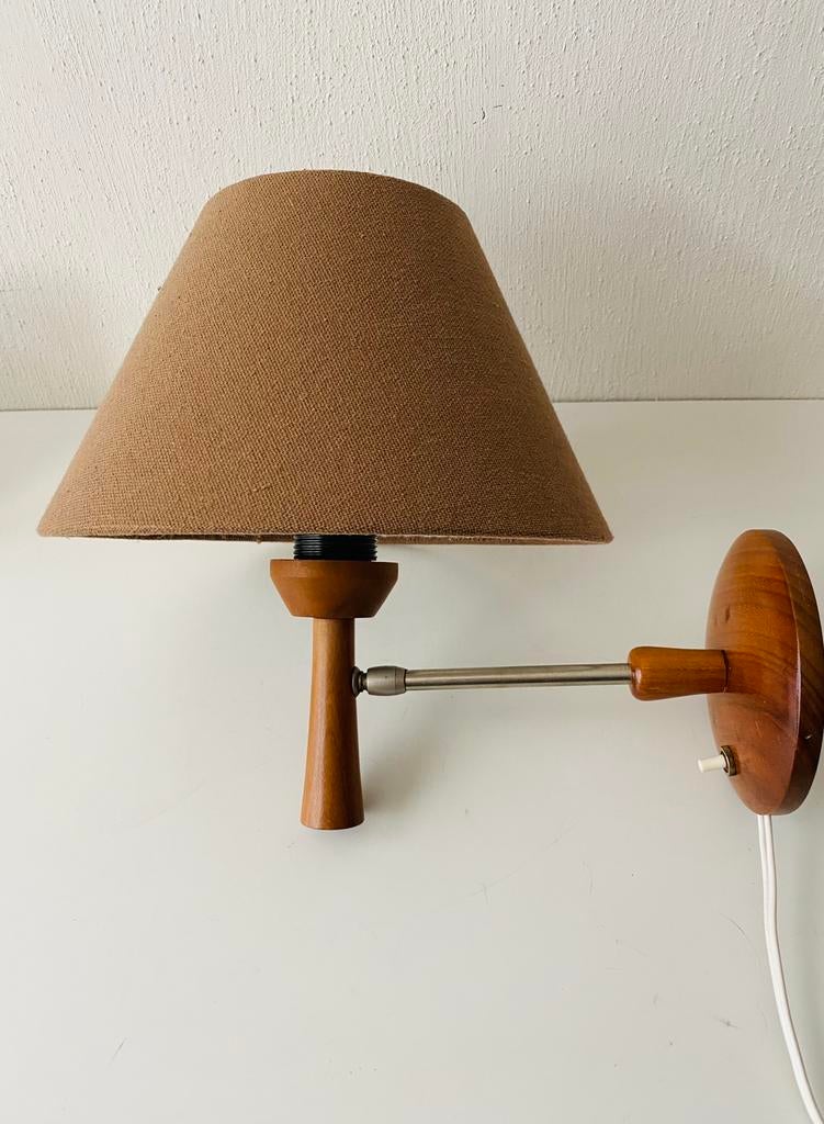 Teak houten Mid Century wandlamp, Ophalen of Verzenden, Huis en Inrichting
