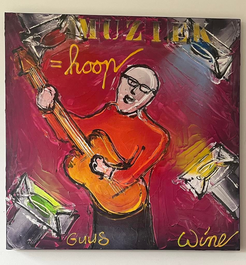 Schilderij van Guus Meeuwis en Geoffrey Wijn, Antiek en Kunst, Ophalen of Verzenden