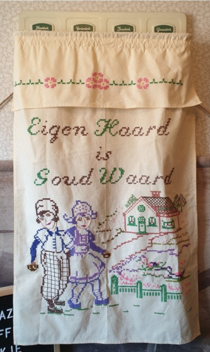 rek voor overhanddoek vintige, Ophalen