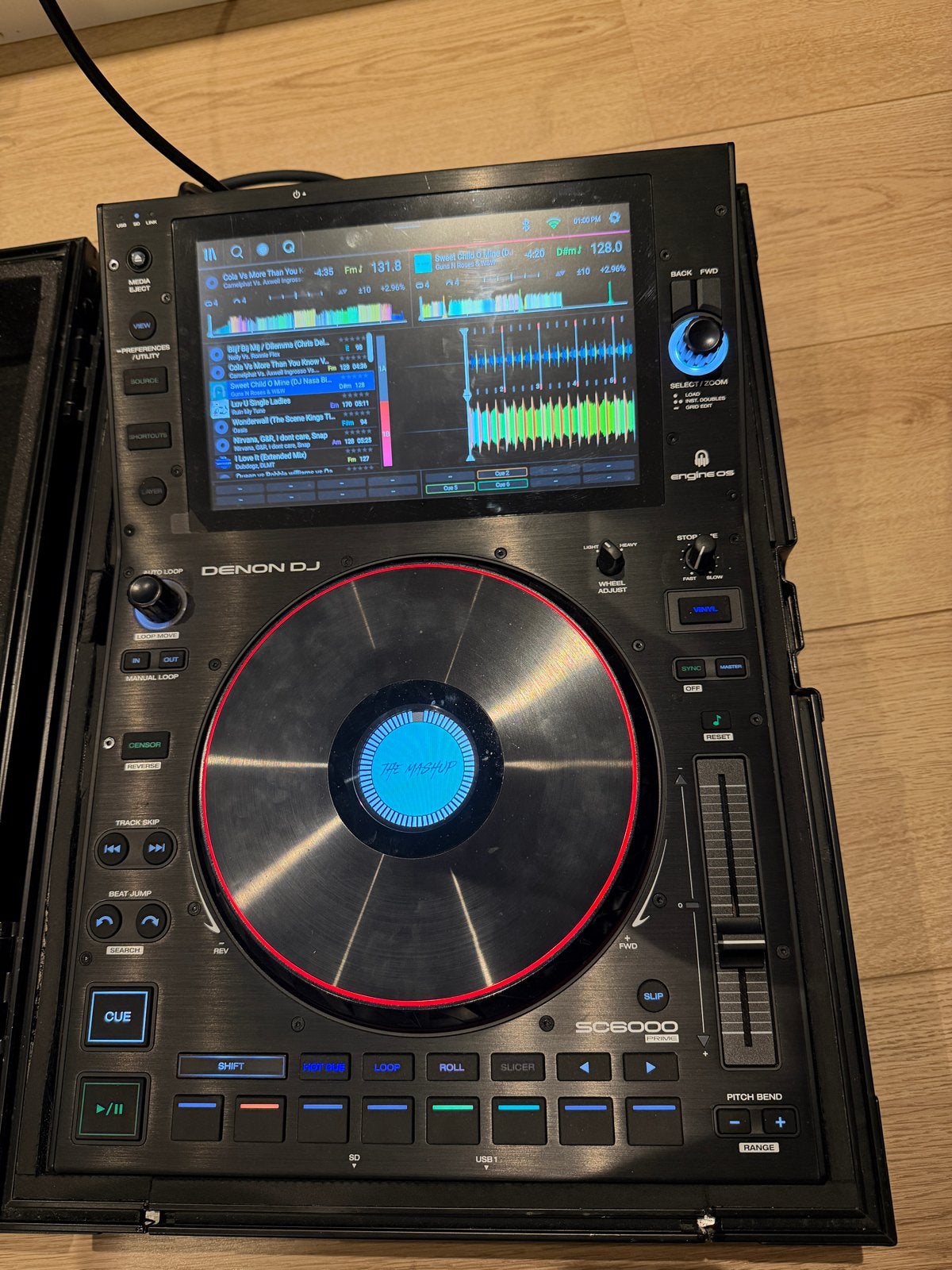 Denon DJ SC6000 in Odyssey flightcase, Muziek en Instrumenten, Ophalen of Verzenden, Zo goed als nieuw, Draaitafel, Denon