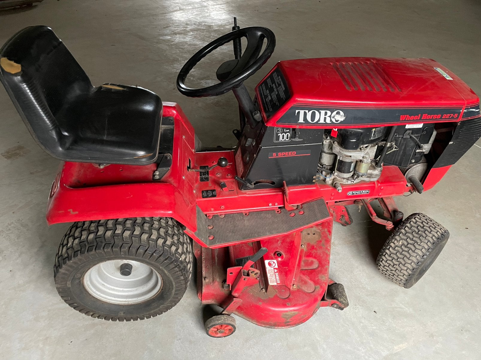 Toro Wheel Horse 227-5 trekker / zitmaaier defect, Ophalen, Gebruikt, Versnellingen, 90 tot 120 cm