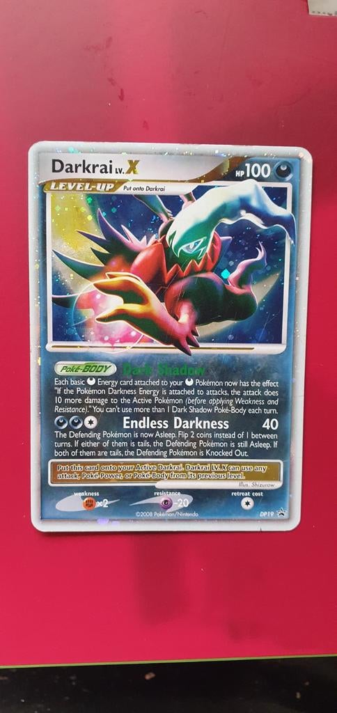Darkrai DP19 holo pokemon kaart, Ophalen of Verzenden, Gebruikt