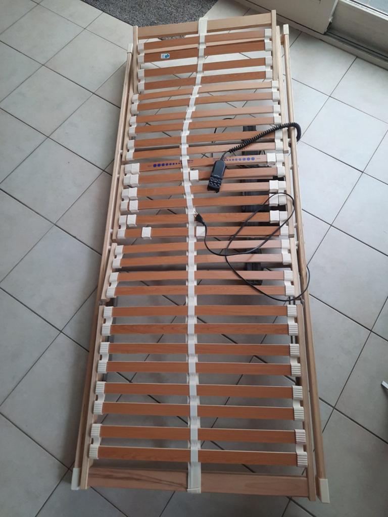 2 elektrische lattenbodems 80  200, Ophalen, Bruin, Tweepersoons, 80 cm