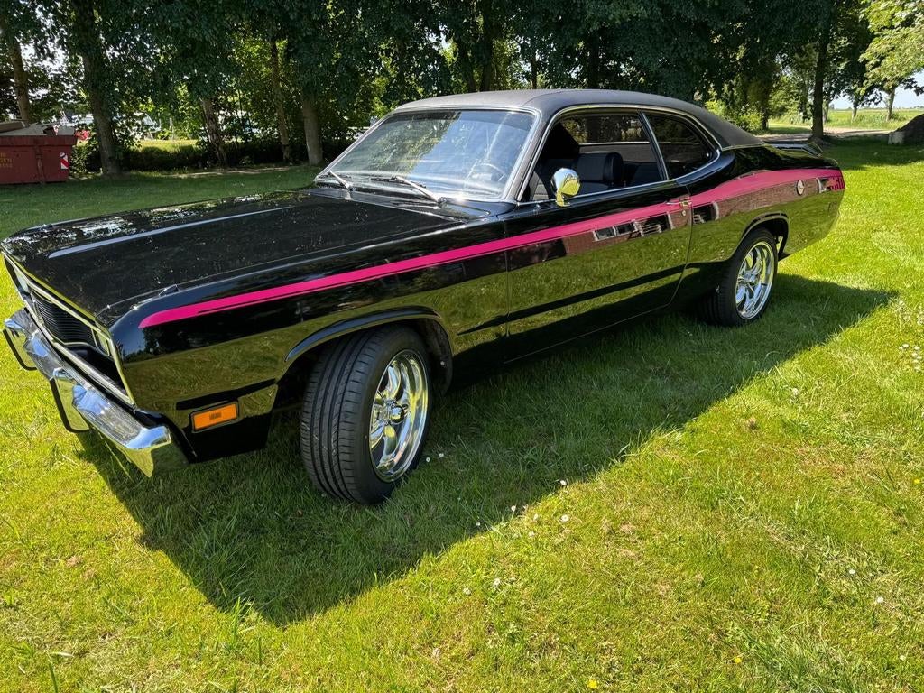 Gerestaureerde Plymouth Duster 1972 met nieuwe 360 v8, 417 pk, Zwart, Geïmporteerd, Coupé
