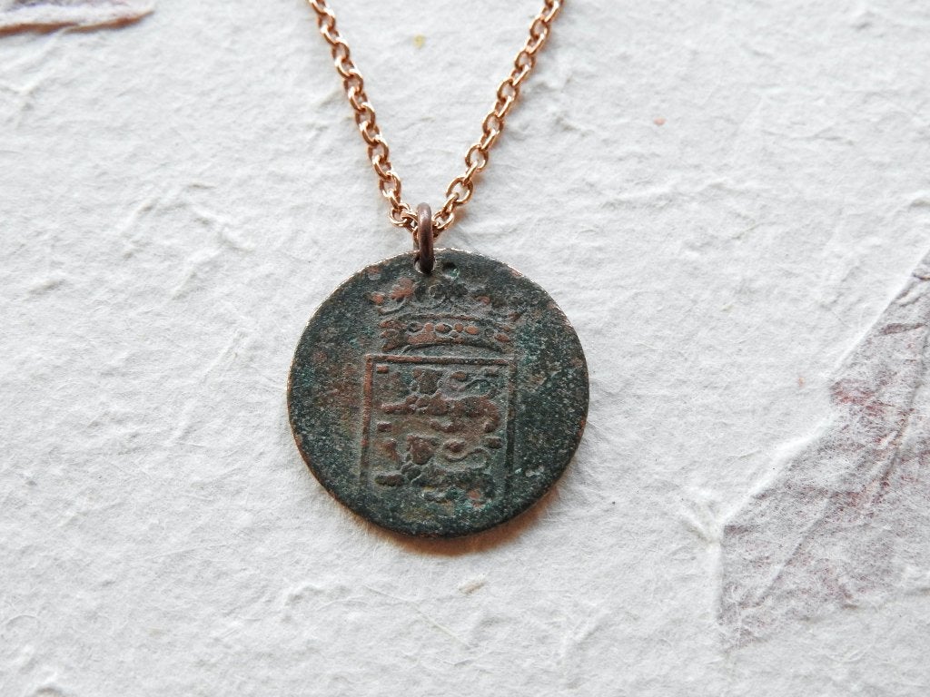 Friesland | Frisia 1755 VOC duit munt ketting, Overige kleuren, NL, Nieuw, Ophalen of Verzenden