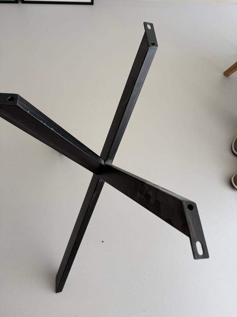 Sterpoot / kruispoot (X-frame) tafelpoot (2x), Ophalen, Tafelpoot, Vierkant, Minder dan 50 cm