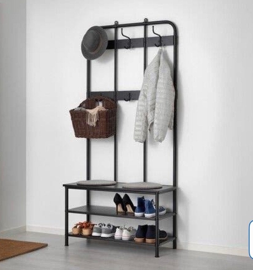 IKEA kapstok met schoenenrek, Ophalen, Gebruikt, Metaal, Staande kapstok