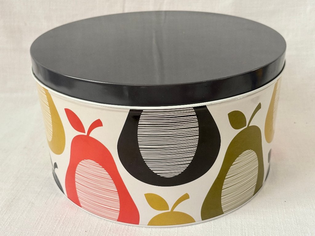 Orla Kiely - Groot rond blik, Verzenden, Zo goed als nieuw, Voorraadpot, Metaal