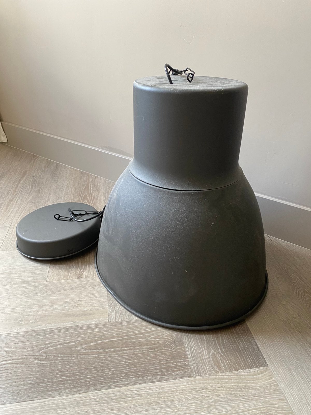 Ikea hanglamp grijs, Ophalen, Zo goed als nieuw, Minder dan 50 cm