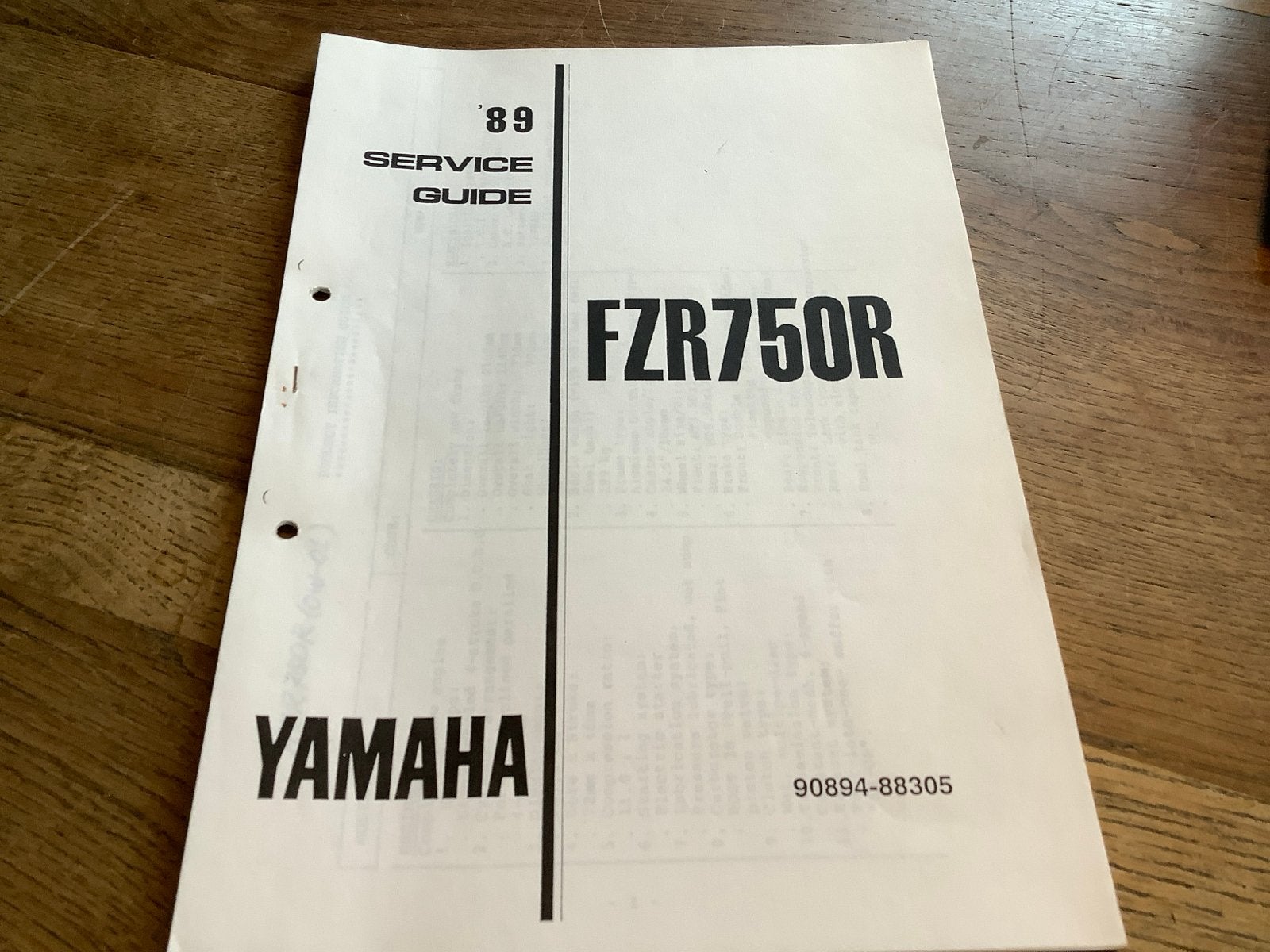 Yamaha FZR750R Service Gids '89 - Origineel.  (415), Verzenden, Yamaha