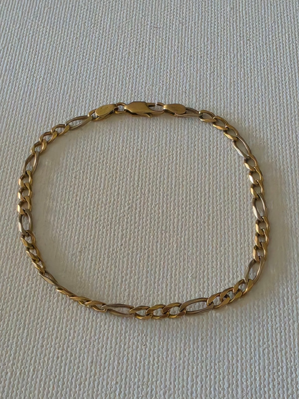 Gouden Figaro Armband 750 (18K) - 20 cm, Ophalen of Verzenden, Zo goed als nieuw, Goud, Goud