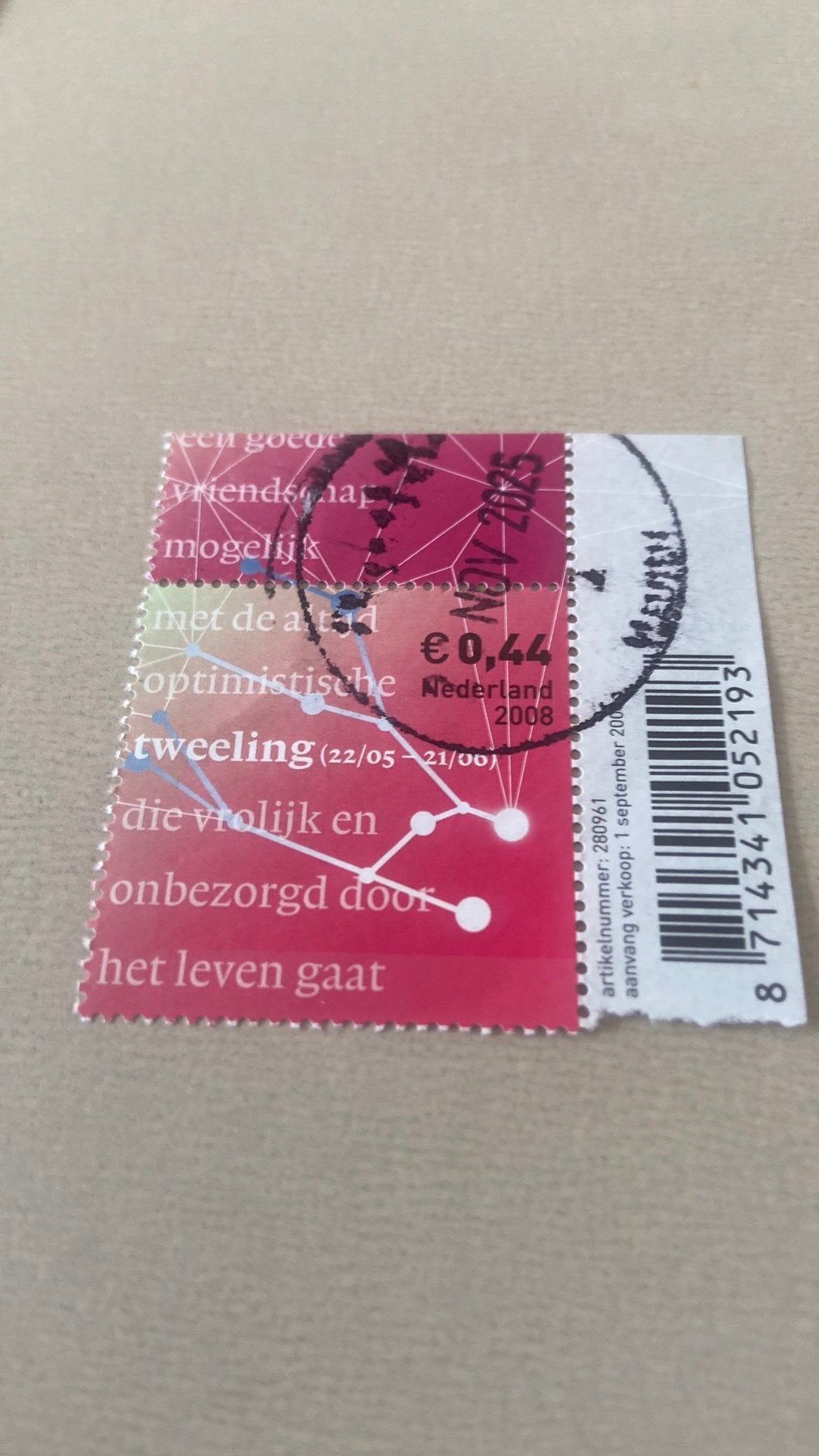Nederland, Ophalen of Verzenden, Gestempeld