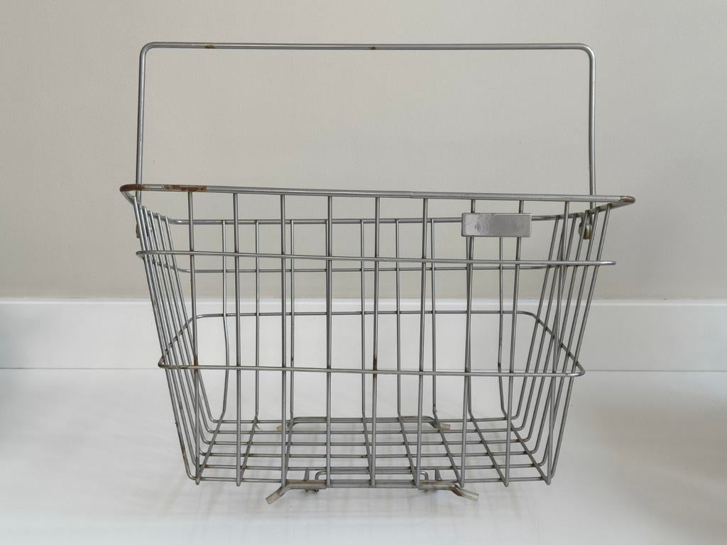 Steco vintage fiets draadmand - Gebruikt, Gebruikt, Stuurbevestiging, Ophalen of Verzenden, Fietsmand