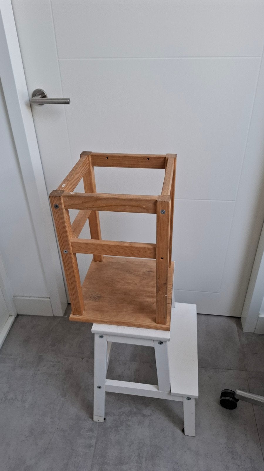 Houten Leertoren voor Peuters - Keukenhulpje, Ophalen, Gebruikt, Stoel