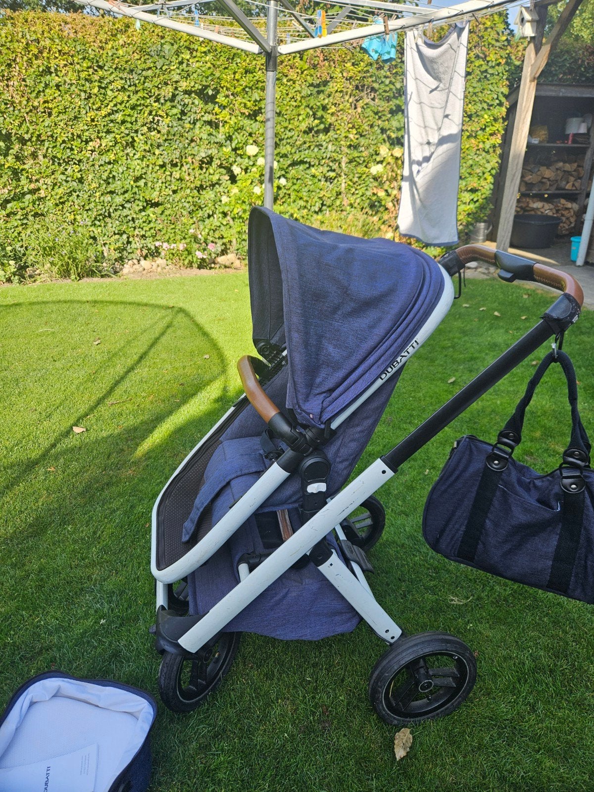 Dubatti One E3 kinderwagen Melange Navy compleet, Ophalen