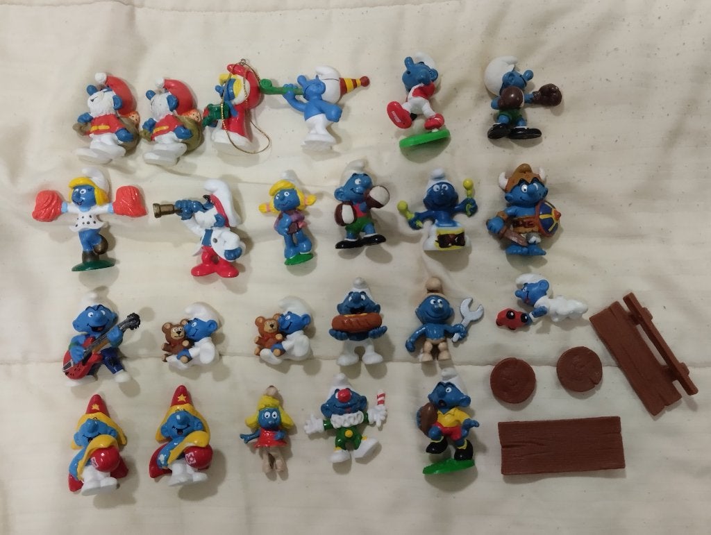smurfen, apart of in 1 lot deel 4, Ophalen of Verzenden, Gebruikt, Verschillende Smurfen, Poppetje, Figuurtje of Knuffel