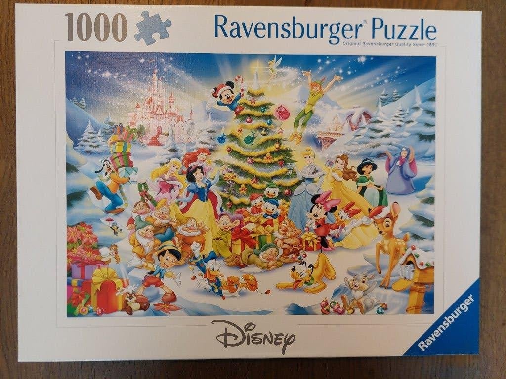 Puzzel Christmas ( Kerstfeest) Disney 1000 stukjes, Ophalen of Verzenden, 500 t/m 1500 stukjes, Zo goed als nieuw, Legpuzzel