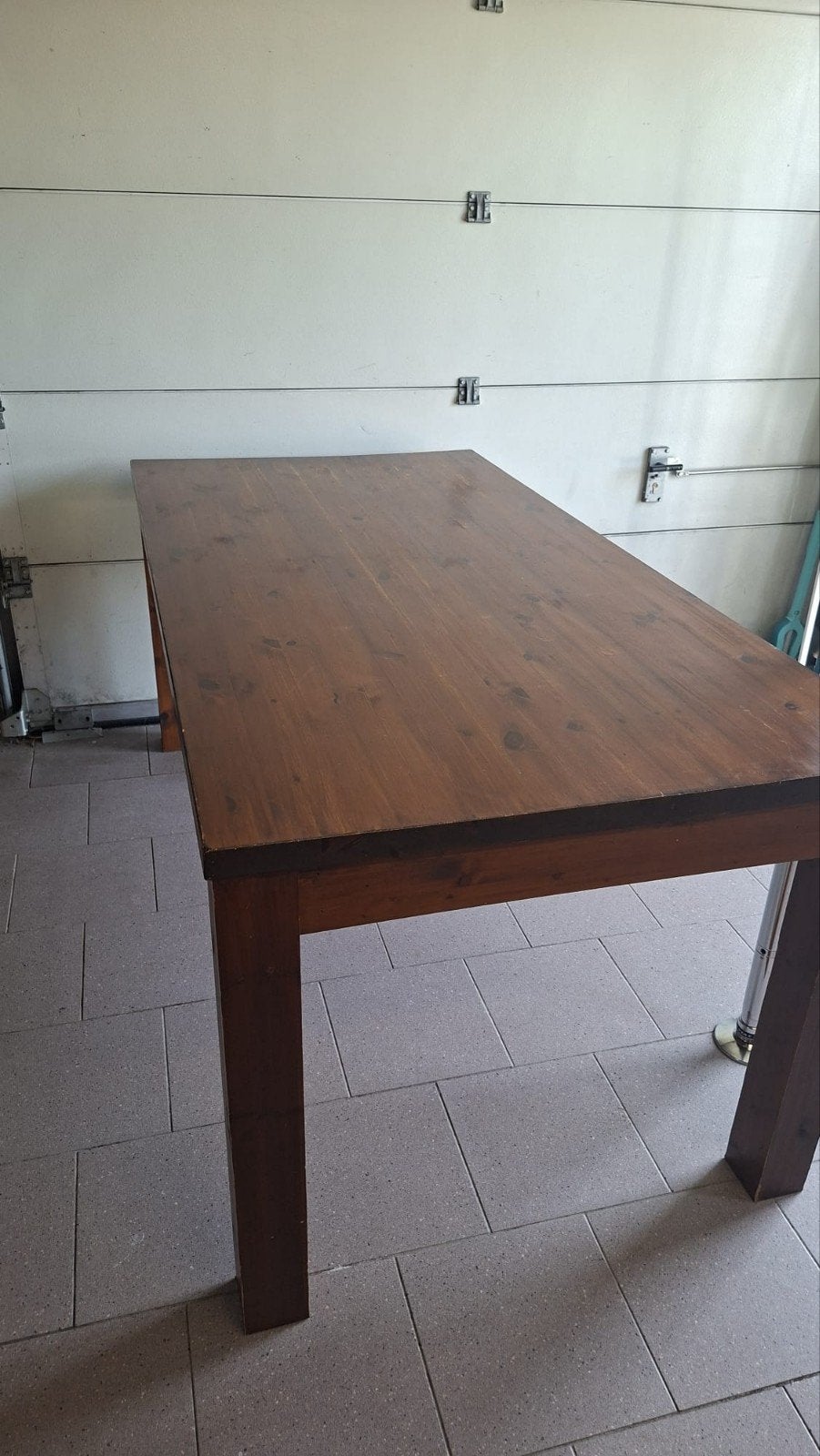 Gratis houten eettafel - 180x90 cm, Ophalen, Gebruikt, Rustiek, 50 tot 100 cm
