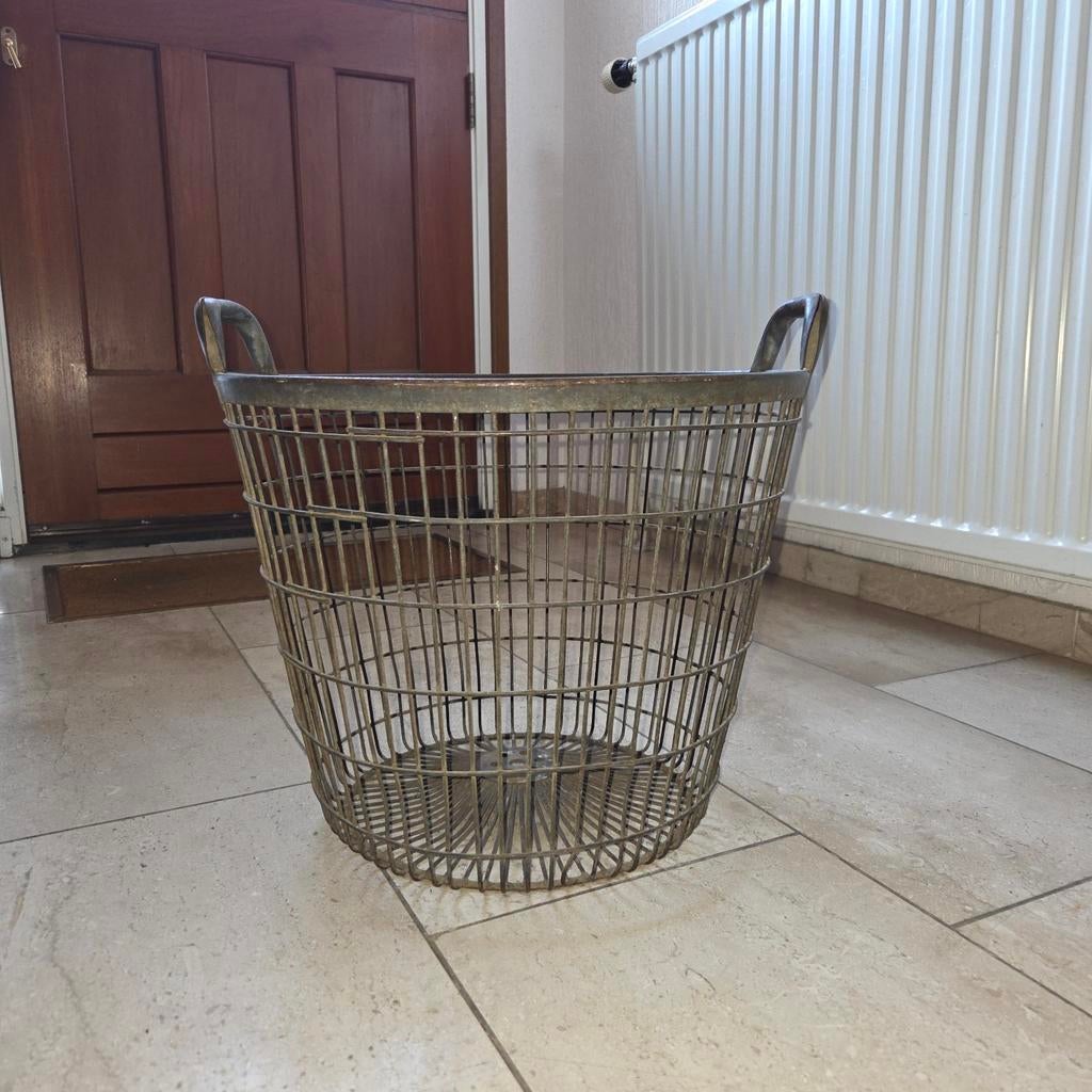 Vintage metalen mand - Brocante stijl, Ophalen