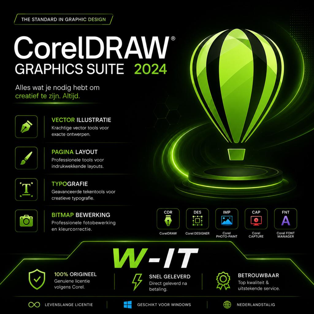 CorelDRAW Graphics Suite 2024 - Levenslange Licentie, Ophalen of Verzenden, Nieuw, Windows