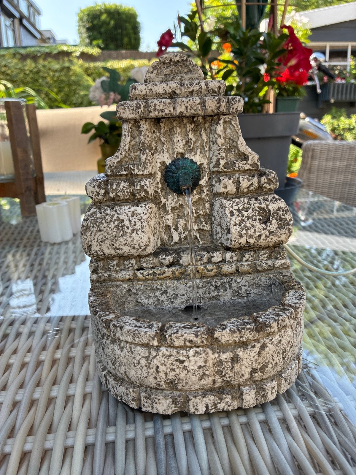 Kleine Tuinfontein met Pomp - Zo goed als nieuw, Tuin en Terras, Ophalen, Zo goed als nieuw, Overige materialen, Fontein