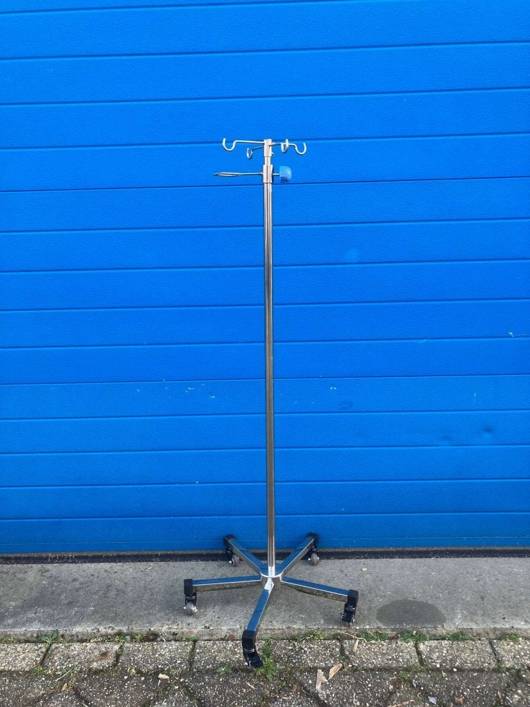 Verrijdbare infuuspaal RVS extra hoog met kroon (nieuw), Diversen, Niet ingevuld, Niet ingevuld, Nieuw, Ophalen of Verzenden