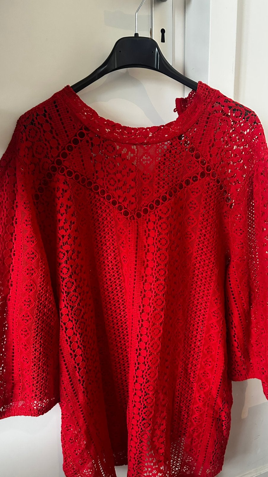 Gehaakte blouse / Unisex see-through crocheted knitted shirt, Kleding | Dames, Blouses en Tunieken, Ophalen of Verzenden, Nieuw