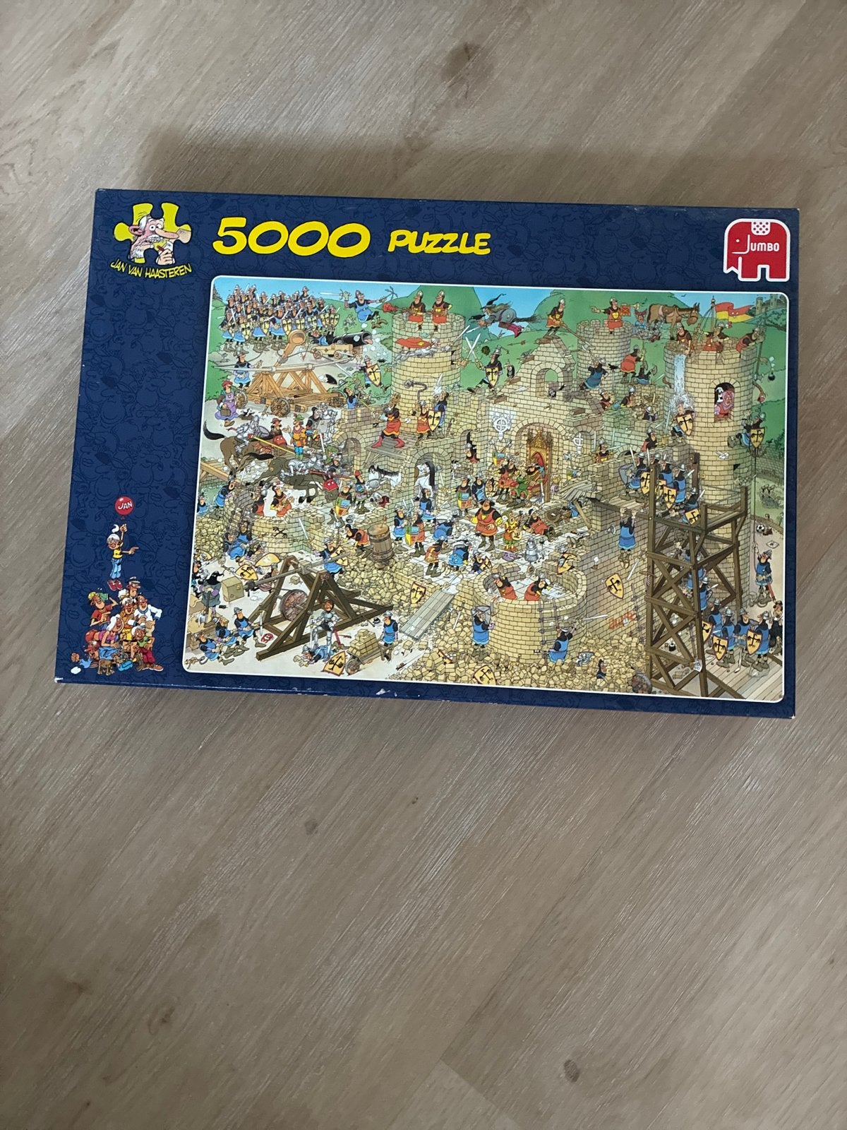 Jan van Haasteren 5000 stukjes - middeleeuwen, Ophalen, Meer dan 1500 stukjes, Zo goed als nieuw, Legpuzzel