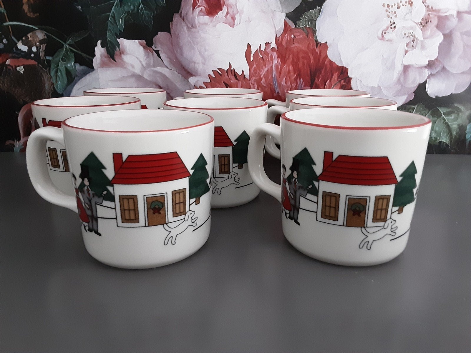 Masons christmas Village mokken in Nieuwstaat, Ophalen, Zo goed als nieuw, Overige stijlen, Kop(pen) en/of Schotel(s)