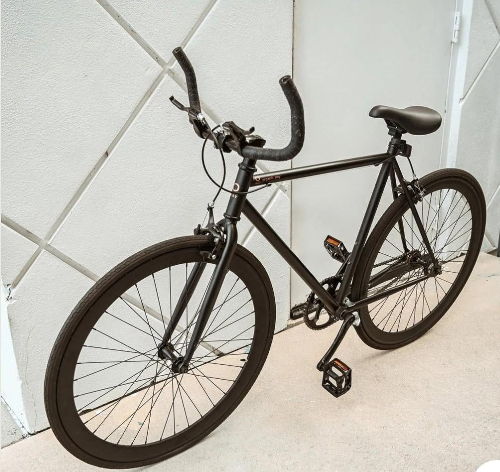 Zwarte Fixie Fiets - Stijlvol en Minimalistisch ORGANIC WAY, Ophalen of Verzenden