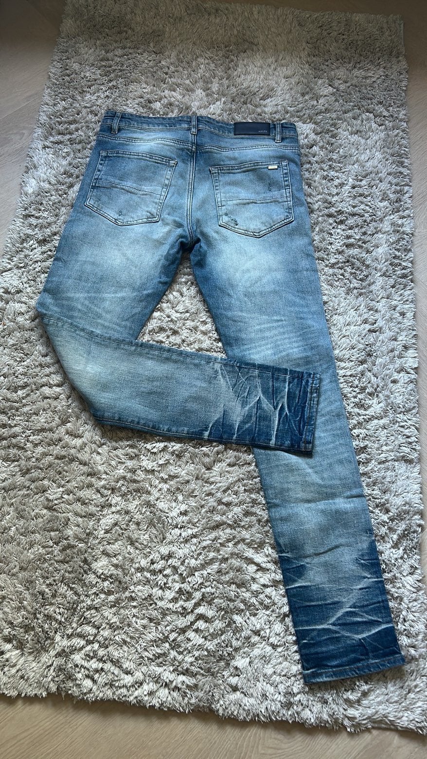 Amiri jeans, Kleding | Heren, Ophalen of Verzenden, Zo goed als nieuw, Blauw, W32 (confectie 46) of kleiner