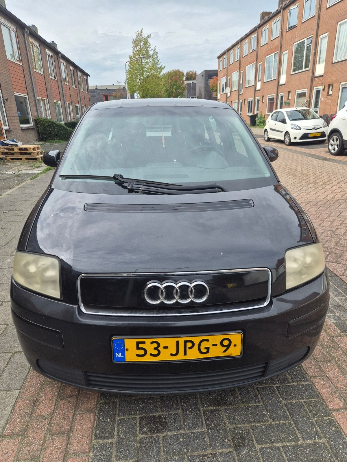 Audi A2 2001 Zwart, Auto's, 74 pk, 31 €/maand, 4 stoelen, Zwart