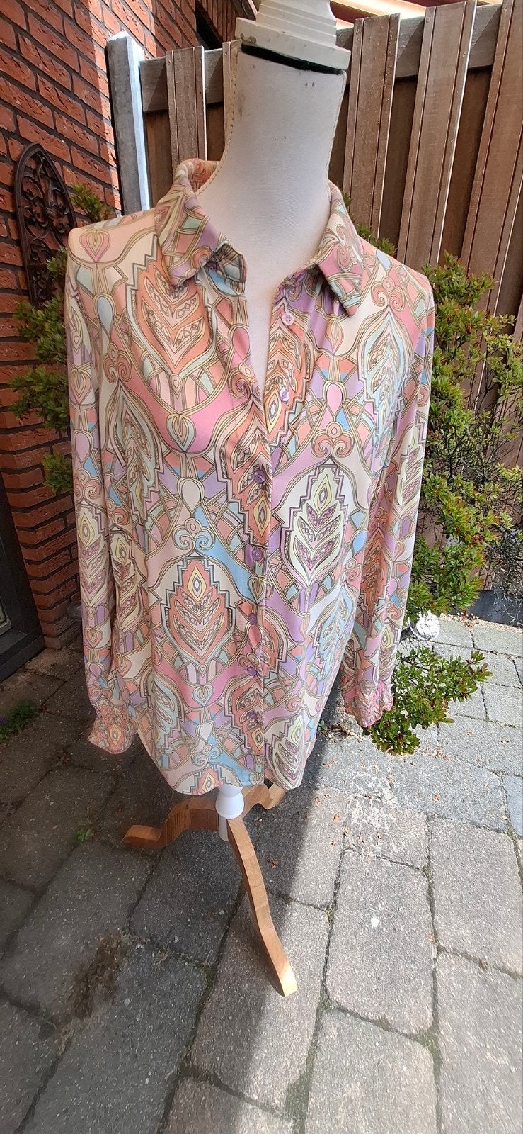 Pastelkleurige blouse Vera Jo L/XL, Maat 42/44 (L), Ophalen of Verzenden, Zo goed als nieuw, Overige kleuren