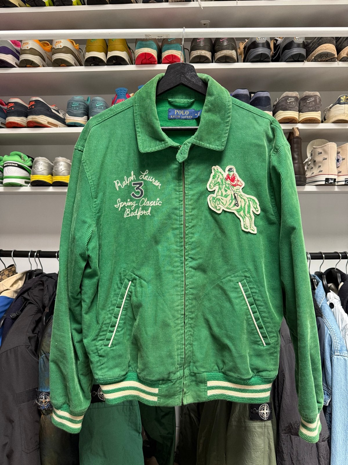 Polo Ralph Lauren corduroy jas - Groen - Maat M, Ophalen of Verzenden, Zo goed als nieuw, Maat 48/50 (M), Groen