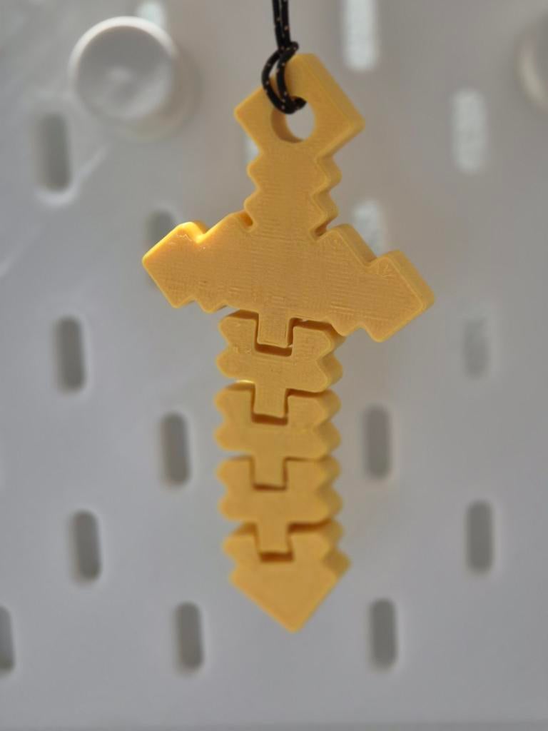 3D Geprinte Minecraft Sleutelhanger - Meerdere Kleuren, Ophalen of Verzenden