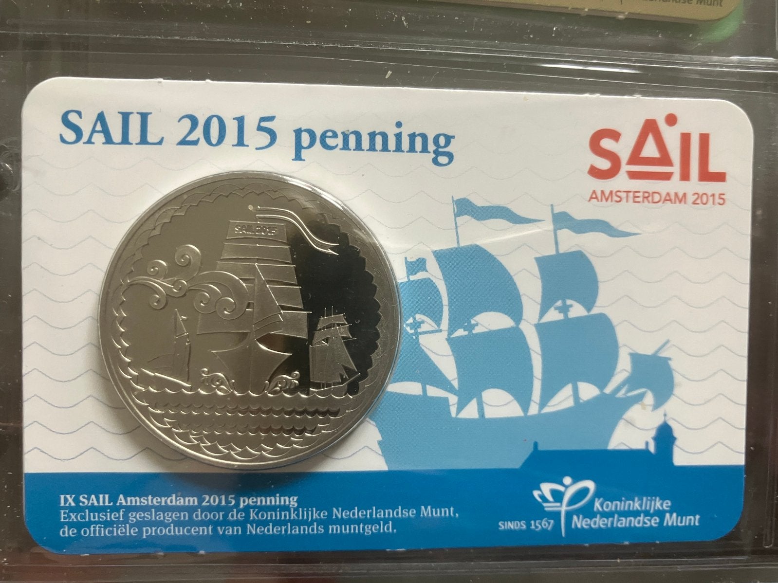 Coincard Sail 2015 Amsterdam Penning, Ophalen of Verzenden, Overige materialen, Nederland