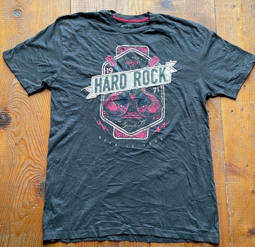 Hard Rock Café Vintage T-Shirt – Zwart – Maat M – A-066, Hard Rock Café, Zwart, Onbekend, Zo goed als nieuw
