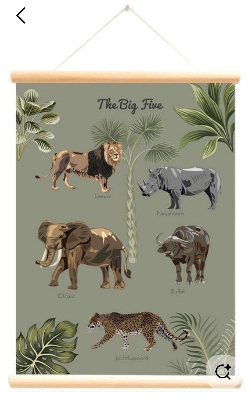 Forest Little & Pure Schoolplaat Big Five – kinderkamer