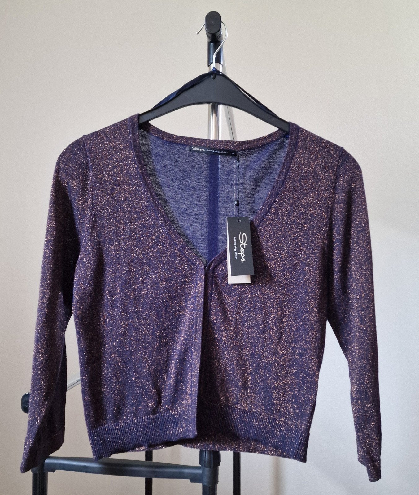 Steps paars vestje met glitter, maat M, Maat 38/40 (M), Paars, Ophalen of Verzenden, Zo goed als nieuw