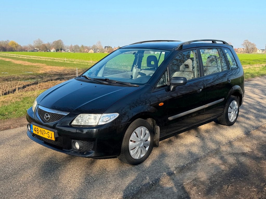 Mazda Premacy 2.0i Active Airco NAP APK 03-2027, Auto's, Mazda, Stof, Gebruikt, Zwart, 4 cilinders