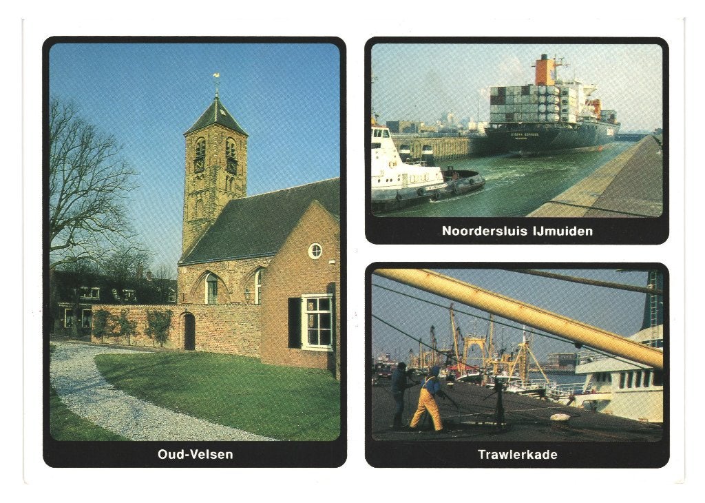 37672 IJmuiden Velsen 80+ NH Nette oude kaart Onbeschreven, Ophalen of Verzenden, 1980 tot heden, Ongelopen, Noord-Holland