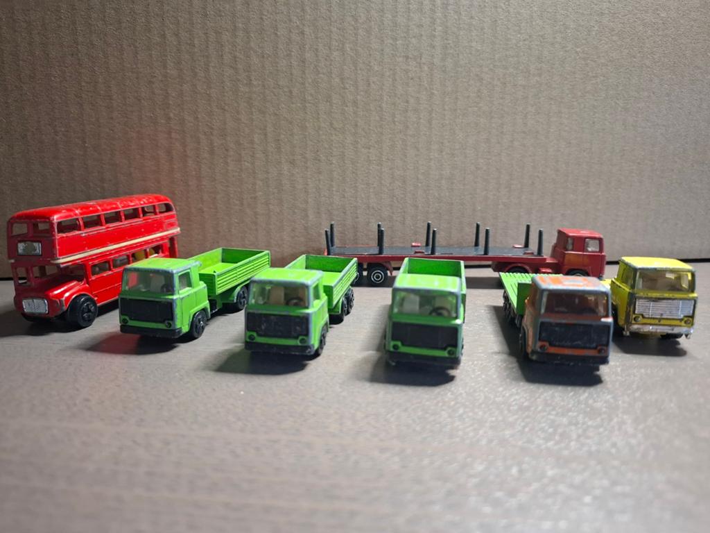 7 vintage Playart modelauto's - diverse modellen, Ophalen of Verzenden, Gebruikt, Bus of Vrachtwagen
