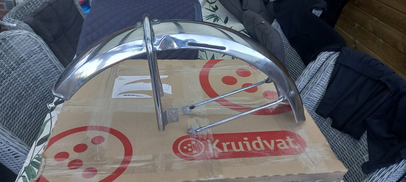 oldtimer bromfiets spatbord rvs, Fietsen en Brommers, Ophalen of Verzenden, Nieuw, Overige typen, Overige merken